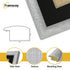 Panoramic Size Glitter Sparkle Silver Photo Frames With Black Mount