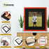Square Size Red Thin Matt Picture Frames With Black Mount