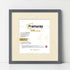 Square Size Thin Matt Dark Grey Picture Frames With Ivory Mount