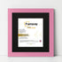 Square Size Pink Picture Frame With Black Mount