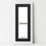 Flat Panoramic White Photo Frame Wall Art Frame With Black Mount