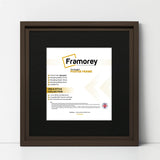 Square Size Walnut Oslo Photo Frames Wall Art Frames With Black Mount