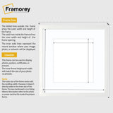 Square Size Thin Matt White Photo Frames With White Mount