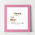 Square Size Pink Picture Frame With White Mount