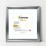 Square Size Silver Oslo Photo Frames Wall Art Frames With White Mount
