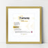 Square Size Gold Thin Matt Photo Frames With White Mount