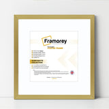 Square Size Gold Thin Matt Photo Frames With White Mount