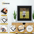 Square Size Light Grey Thin Matt Picture Frames With Black Mount