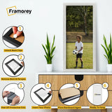 Panoramic Size Glitter Sparkle White Photo Frames Wall Art Frame