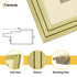 Panoramic Step Style Gold Photo Frame With Ivory Mount