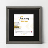 Square Size Grey Oslo Photo Frames Wall Art Frames With Black Mount