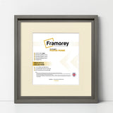 Square Size Grey Oslo Photo Frames Wall Art Frames With Ivory Mount