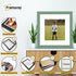 Antique Style Square Green Picture Frame with White Mount