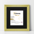 Step Style Square Size Gold Picture Frame With Black Mount