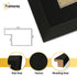 Flat Panoramic Black Picture Frame Wall Art Frame With Black Mount