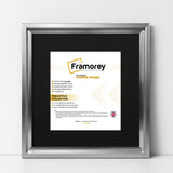 Square Size Silver Oslo Photo Frames Wall Art Frames With Black Mount