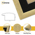 Panoramic Size Glitter Sparkle Gold Photo Frames With Black Mount