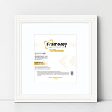 Step Style Square Size White Picture Frame With White Mount