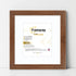 Step Style Square Size Walnut Picture Frame With White Mount