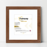 Step Style Square Size Walnut Picture Frame With White Mount