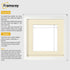 Flat Square White Poster Frame Wall Art Frame With Ivory Mount