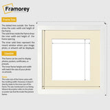 Flat Square White Poster Frame Wall Art Frame With Ivory Mount