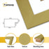 Square Size Gold Picture Frame With White Mount