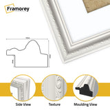 Panoramic Size White Picture Frame Shabby Wall Frames With White Mount