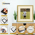 Square Size Thin Matt Gold Photo Frames With Ivory Mount