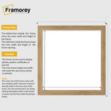 Flat Square Size Oak Picture Photo Frame Wall Art Poster Frame