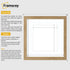Flat Square Size Oak Picture Photo Frame Wall Art Poster Frame With White Mount