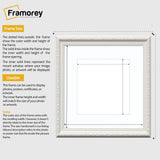 Square Size White Shabby Picture Frame With White Mount