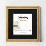 Square Size Oak Oslo Photo Frames Wall Art Frames With Black Mount
