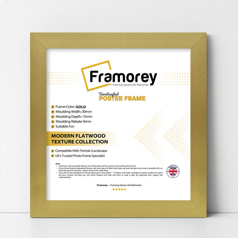 Square Size Gold Picture Frame Wall Decor Frames