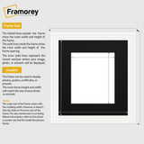 Step Style Square Size White Picture Frame With Black Mount