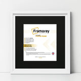 Square Size White Oslo Photo Frames Wall Art Frames With Black Mount