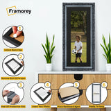 Panorama Silver Photo Frame Dahlia Wall Art Frame With Black Mount