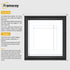 Square Size Black Shabby Picture Frame With White Mount
