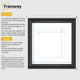Square Size Black Shabby Picture Frame With White Mount