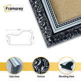 Square Size Photo Frames Silver Picture Frame Dahlia Wall Art Frame