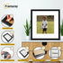 Square Black Picture Frames with Thin Matt White Mount