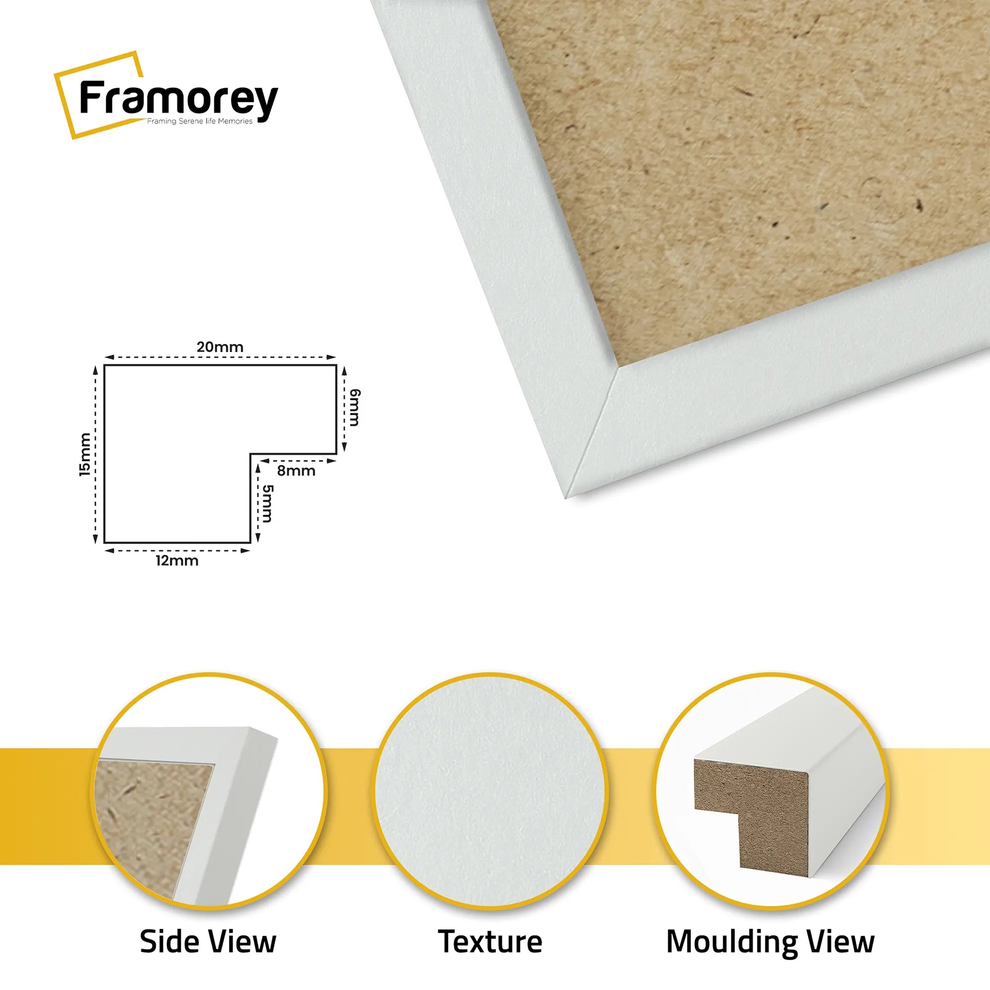 Square Size Silver Thin Matt  Picture Frame Poster Frames