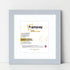 Square Size Light Grey Picture Frame With White Mount