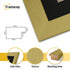 Square Size Gold Picture Frame With Black Mount