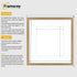 Square Size Thin Matt Oak Picture Frames With White Mount