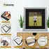 Antique Style Square Size Silver Picture Frame with Black Mount