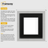Step Style Square Size Grey Picture Frame With Black Mount