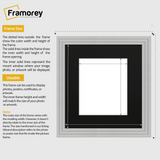 Step Style Square Size Grey Picture Frame With Black Mount