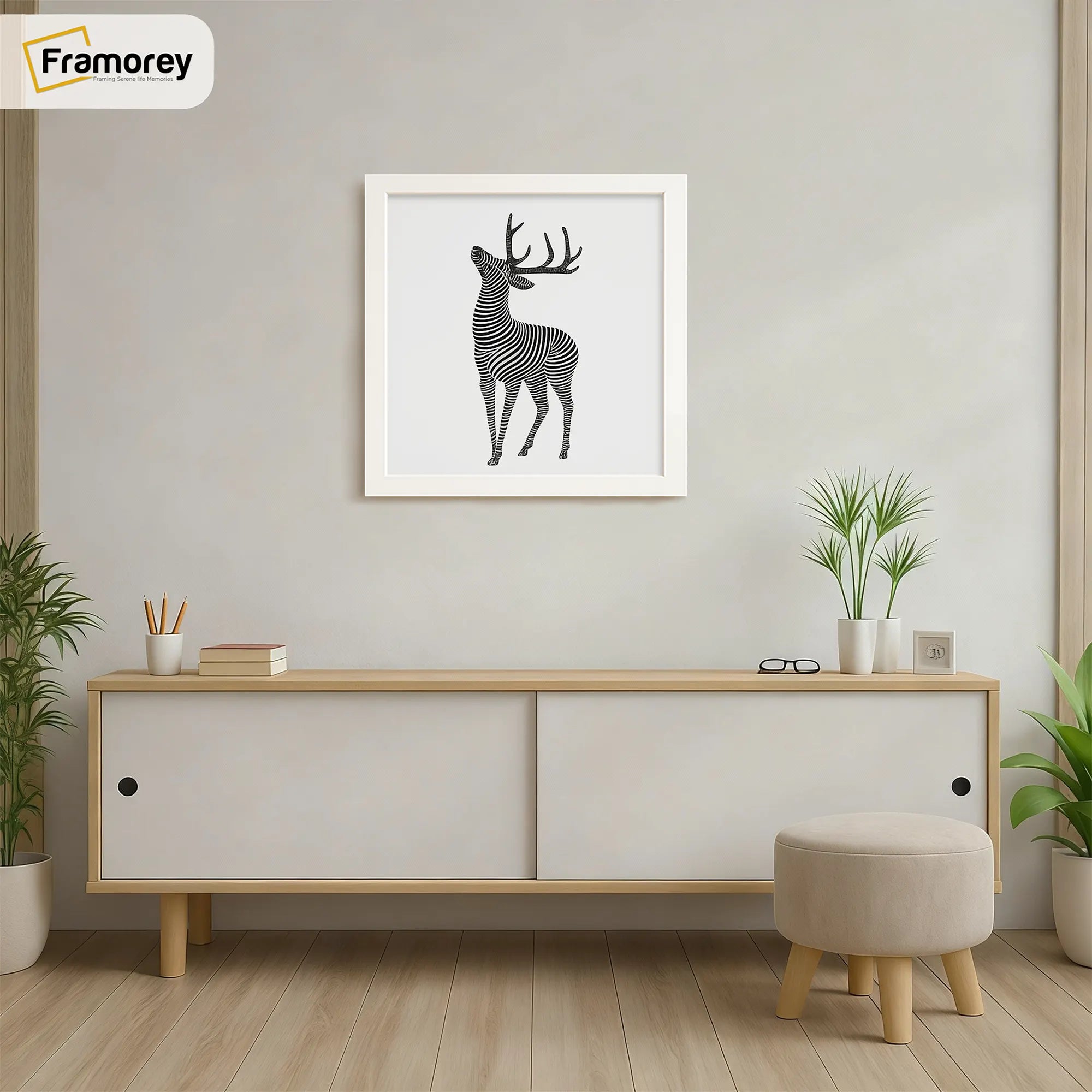 Square Size Thin Matt White Picture Frame Poster Frames