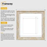 Square White Picture Frame Vintage Distressed Photo Frame With White Mount
